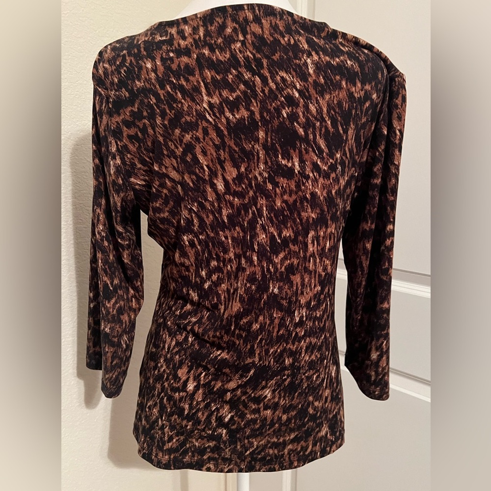 Preloved Liz Claiborne 3/4 Sleeves Pullover Top Size Large - Picture 2 of 3